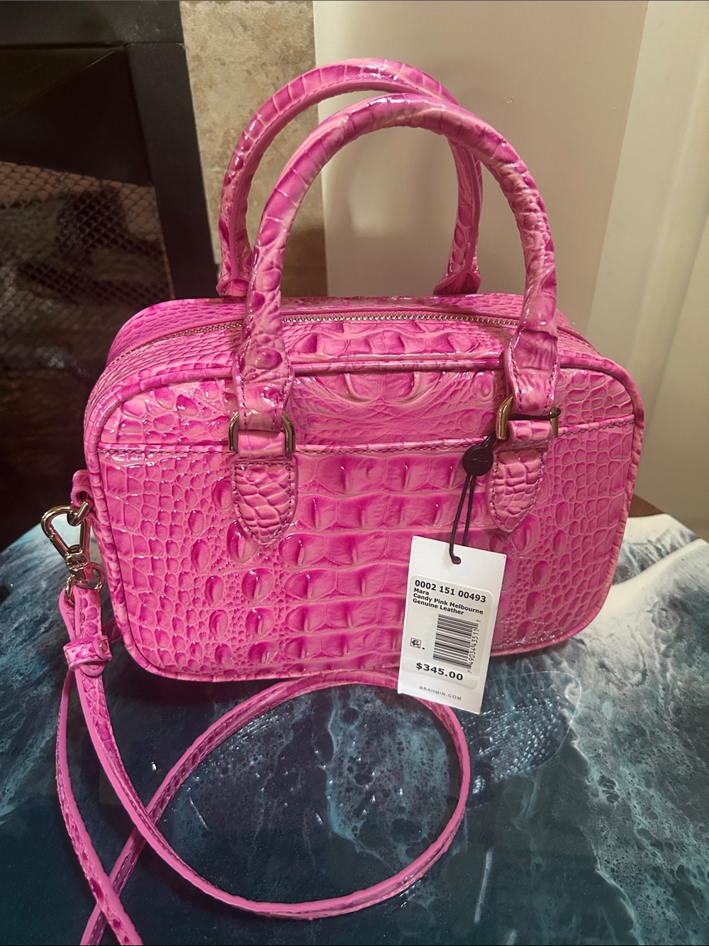 Brahmin Candy Pink Mara Leather Satchel Handbag NWT - Picture 2 of 12